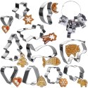 Wykrawacze do Ciastek 10 el. LA CUCINA Aluminiowe Boże Narodzenie