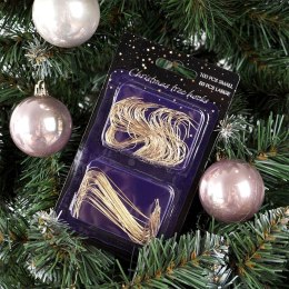 Zawieszki Haczyki 150 szt. VILDE Metalowe Złote na Bombki 4/6 cm