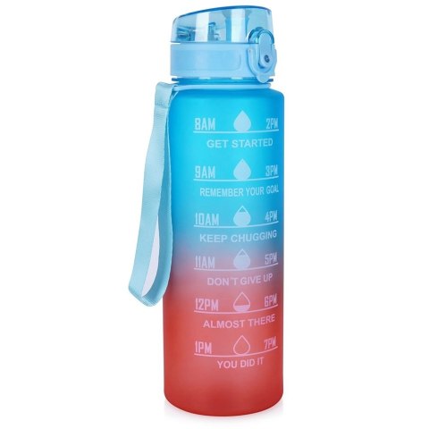 Butelka na Wodę EXCELLENT HOUSEWARE 1 L Motywująca z Podziałką Ombre