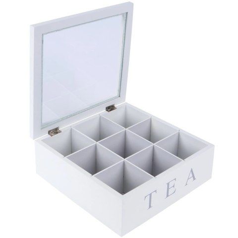 Pojemnik Organizer Szkatułka na Herbatę EXCELLENT HOUSEWARE 22x22x8,5 cm