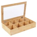 Organizer na Herbatę Bambusowy EXCELLENT HOUSEWARE 32 x 20 x 6,5 cm 8 el.
