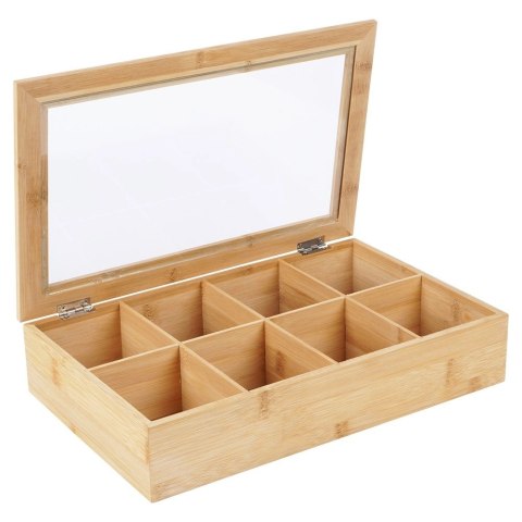 Organizer na Herbatę Bambusowy EXCELLENT HOUSEWARE 32 x 20 x 6,5 cm 8 el.