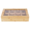 Organizer na Herbatę Bambusowy EXCELLENT HOUSEWARE 32 x 20 x 6,5 cm 8 el.