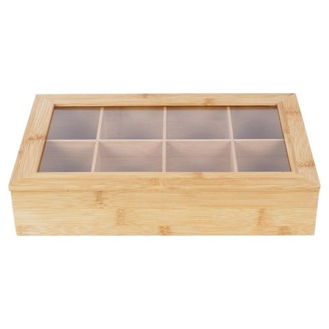 Organizer na Herbatę Bambusowy EXCELLENT HOUSEWARE 32 x 20 x 6,5 cm 8 el.