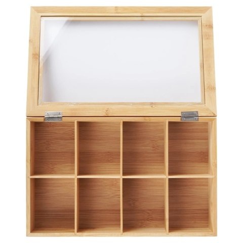 Organizer na Herbatę Bambusowy EXCELLENT HOUSEWARE 32 x 20 x 6,5 cm 8 el.