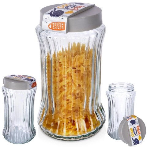 Pojemnik Kuchenny na Makaron Płatki Mąkę Szklany EXCELLENT HOUSEWARE 1,6 l