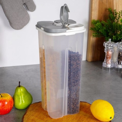 Pojemnik Dzielony z Dozownikiem 3 L EXCELLENT 4 Przegrody 30,5 x 13,5 cm