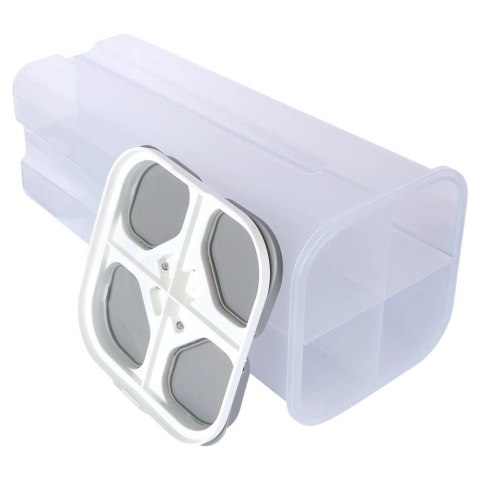 Pojemnik Dzielony z Dozownikiem 3 L EXCELLENT 4 Przegrody 30,5 x 13,5 cm