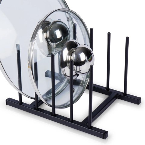 Stojak na Pokrywki Talerze Metalowy Czarny LOFT 4 szt. 19,5 cm HSC