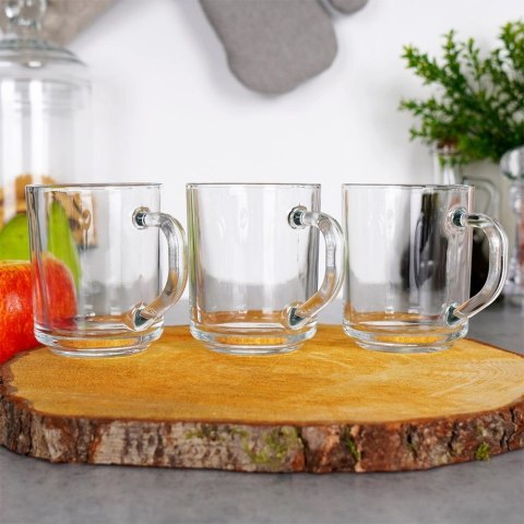 Szklanki do Kawy Herbaty Zestaw 3 szt. 230 ml EXCELLENT z Uchwytem