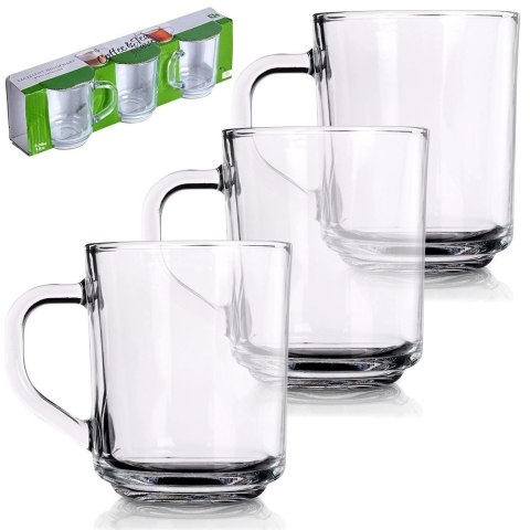 Szklanki do Kawy Herbaty Zestaw 3 szt. 230 ml EXCELLENT z Uchwytem