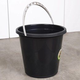 Wiadro Gospodarcze Plastikowe Czarne 10 L VILDE Recykling z Miarką