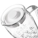 Dzbanek Szklany z Pokrywką ORION 1,2 L Ryflowany do Lodówki z Pokrywką