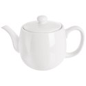 Dzbanek z zaparzaczem do herbaty porcelanowy biały MONA 700 ml