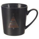 Kubek Porcelanowy 500 ml ORION Czarny Choinka Świąteczny do Mikrofali