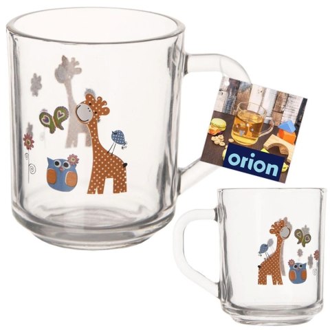 Kubek Szklany dla Dziecka ŻYRAFA 230 ml ORION z Uchem do Zmywarki