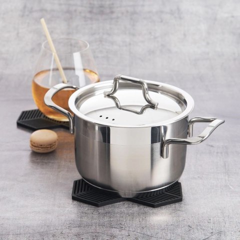 Podstawka pod Garnek Silikonowa Czarna 13,5 x 13,5 cm ORION Kwadrat