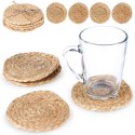 Podstawki pod Kubek Jutowe Naturalne Boho 4 szt. 10 cm HSC Okrągłe