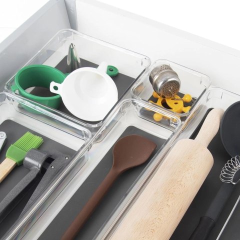 Pojemnik Organizer Szuflady GREY 16 x 16 x 4,5 cm ORION Antypoślizgowy