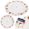 Talerz Deserowy Porcelanowy Świąteczny 20 cm ORION Dekor Piernik