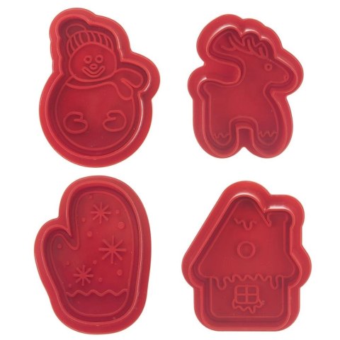 Wykrawacze do Ciastek 4 szt. ORION Boże Narodzenie z Tłokiem Świąteczne