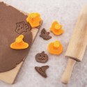 Wykrawacze do Ciastek 4 szt. ORION Halloween z Tłokiem Pomarańczowe