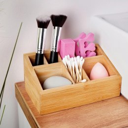 Organizer na Kosmetyki Bambusowy 17 x 10 x 8 cm ELEGANZA Siedem Przegródek