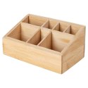 Organizer na Kosmetyki Bambusowy 17 x 10 x 8 cm ELEGANZA Siedem Przegródek