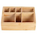 Organizer na Kosmetyki Bambusowy 17 x 10 x 8 cm ELEGANZA Siedem Przegródek