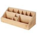 Organizer na Kosmetyki Bambusowy 23 x 9 x 8,5 cm ELEGANZA 10 Przegródek