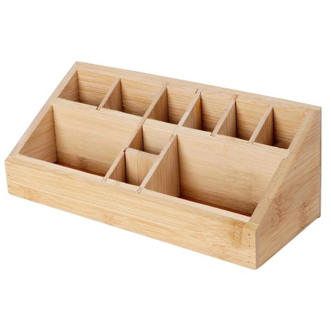 Organizer na Kosmetyki Bambusowy 23 x 9 x 8,5 cm ELEGANZA 10 Przegródek