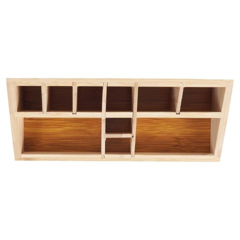 Organizer na Kosmetyki Bambusowy 23 x 9 x 8,5 cm ELEGANZA 10 Przegródek