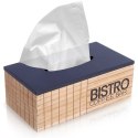 Pojemnik na Chusteczki BISTRO Loft 25 x 13,5 x 9 cm VILDE Czarno Drewniany