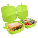 Pojemnik Lunchbox Dzielony 3 Komory 14 L VILDE z Klipsami 16 x 16 cm