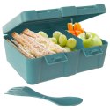 Pojemnik Lunchbox Dzielony Zestaw Sztućce 1 L ORION z Klipsami 18 x 14 cm