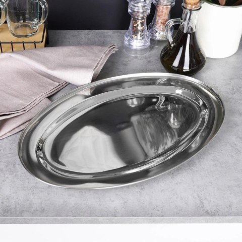 Taca do Serwowania Stalowa Owalna 39 x 26 cm EXCELLENT HOUSEWARE