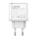 Ładowarka sieciowa LDNIO A2528C 2USB-C 35W + Kabel USB-C - USB-C