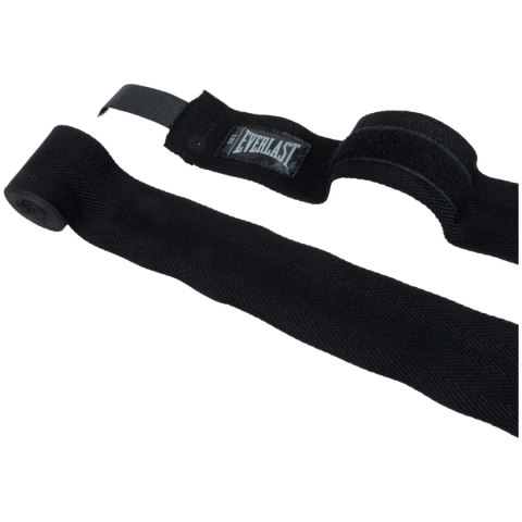 Owijki Taśmy Bandaże Bokserskie Czarne Oddychające Solidne EVERLAST 305 cm Owijki Taśmy Bandaże Bokserskie Czarne Oddychające Solidne EVERLAST 305 cm