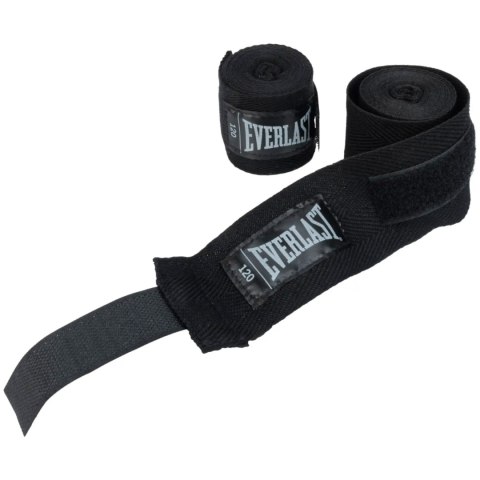 Owijki Taśmy Bandaże Bokserskie Czarne Oddychające Solidne EVERLAST 305 cm Owijki Taśmy Bandaże Bokserskie Czarne Oddychające Solidne EVERLAST 305 cm
