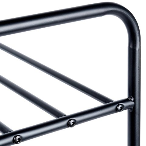 Półka Regał na Buty 3-Poziomowy Metalowy Czarny Solidny VILDE 63x28x60 cm Półka Regał na Buty 3-Poziomowy Metalowy Czarny Solidny VILDE 63x28x60 cm
