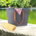 Torba Termiczna Shopper Szara Solidna Wytrzymała ORION 44 x 11 x 35 cm