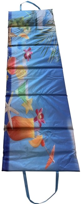 Koc Plażowy Mata Leżanka Leżak Składany Wodoodporny KUBISPORT 195x55 cm