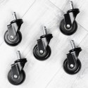 Kółka do Fotela Kauczukowe Obrotowe VILDE 5 cm Śr. 11 mm 5 szt.