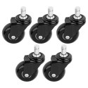 Kółka do Fotela Kauczukowe Obrotowe VILDE 5 cm Śr. 11 mm 5 szt.