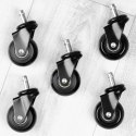 Kółka do Fotela Kauczukowe Obrotowe VILDE Śr. 5 cm 5 szt.