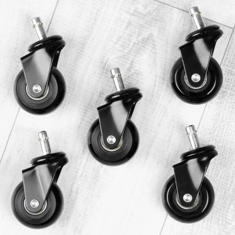 Kółka do Fotela Kauczukowe Obrotowe VILDE Śr. 5 cm 5 szt.