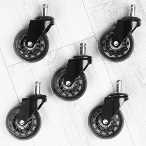 Kółka do Fotela Kauczukowe Obrotowe VILDE Śr. 6,3 cm 5 szt.