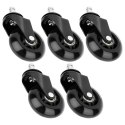 Kółka do Fotela Kauczukowe Obrotowe VILDE Śr. 6,3 cm 5 szt.