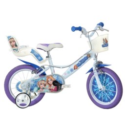 Rowerek Rower Dziecięcy dla Dzieci Dziewczynki z Bocznymi Kółkami DINO 14