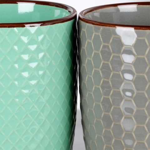 Zestaw Kubki Ceramiczne do Kawy Herbaty Dekoracyjne VILDE 400 ml 4 szt.